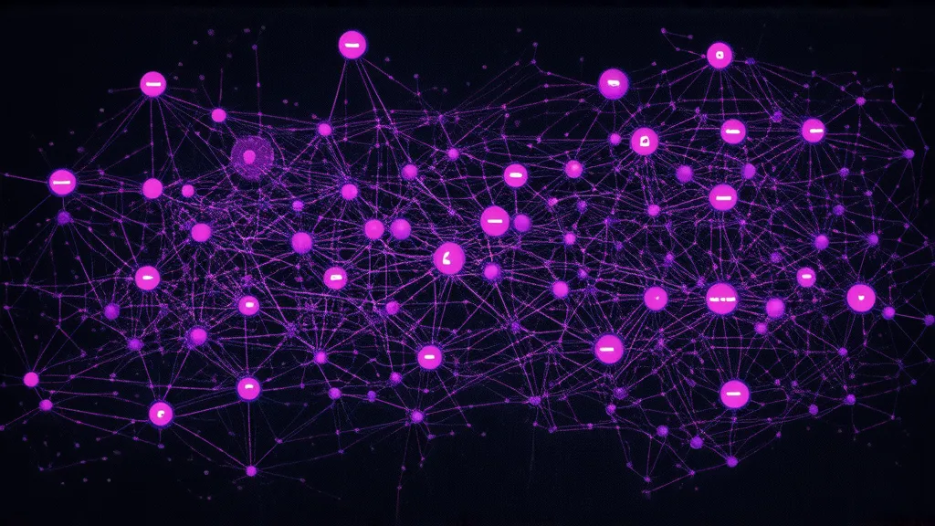 A knowledge graph of entities and relationships with community clusters