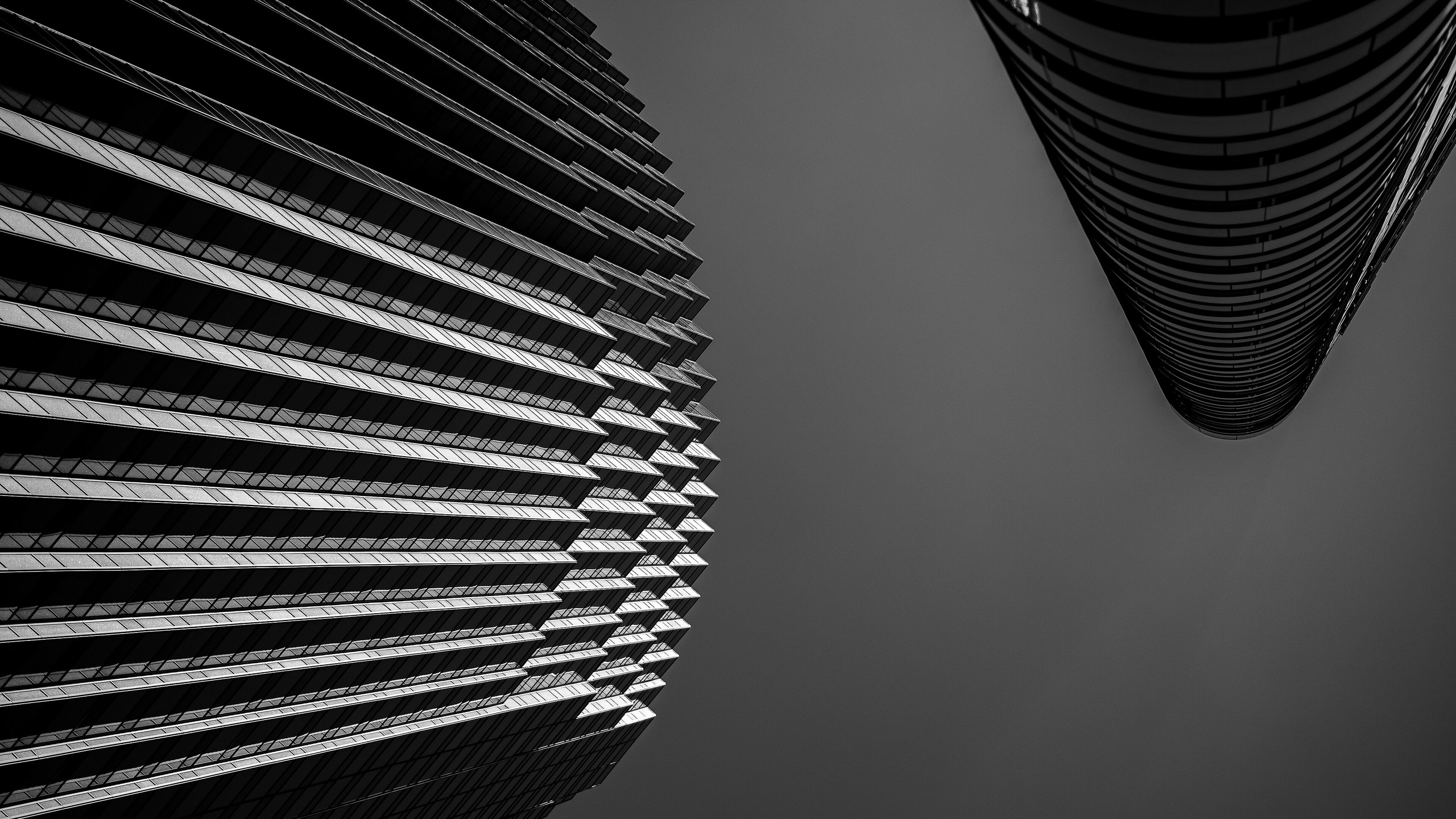 Looking up at the skyscrapers in San Francisco